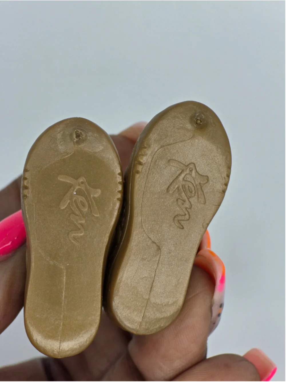 Vintage Mattel Ken Doll Metallic Gold High-Top Sneakers Shoes for 12